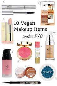 10 vegan makeup items under 10 vegan