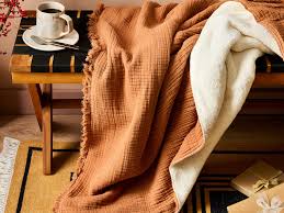 double gauze cotton throw blanket