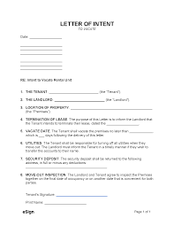free letter of intent to vacate pdf