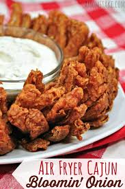 cajun bloomin onion in an air fryer