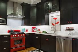 Hampton bay hampton satin white cabinets. Color Scheme Idea 20 Red Black And White Kitchen Designs Home Design Lover