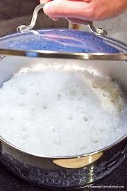 I recommend using a glass casserole dish to eliminate uncertainty—you can easily see how much water remains without removing the foil and releasing. How To Cook Rice On The Stove Top Malaysian Chinese Kitchen
