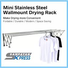 The shelves of this clothes hanger rack can be fold down to conserve space, which makes it perfect suitable for your limited space, besides, this garment rack is equiped with 4 upgraded industrial wheels that makes it easy for you to dry your clothes in your backyard.ashing. Balcony Clothes Drying Rack Clothes Foldable Hanger Wall Mounted Clothes Hanger Rack Lazada Ph