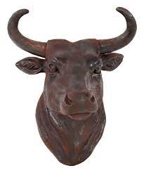 brown cow head wall mount best