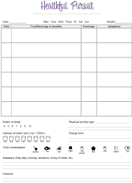 Online Food Diary Template Mcari Co