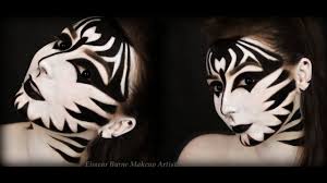 zebra halloween makeup you