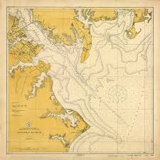 1911 Nautical Chart Of Annapolis Harbor Maps Annapolis