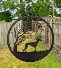 Greyhound Dog Metal Garden Art Home