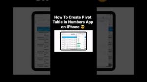 how to create a pivot table on iphone