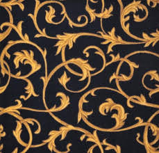 acanthus wall to wall rug black and