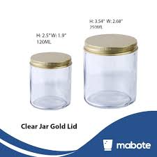 Clear Candle Glass Jars Aluminum
