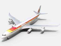 airbus a340 600 iberia 3d model by