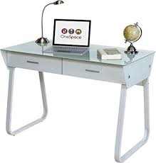 Corner desk white with glass top: Get The Best Glass Computer Desk Decorifusta