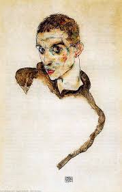 autoritratto - Egon Schiele | Wikioo.org – L'Enciclopedia delle Belle Arti