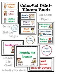 Kids Job Chart Behavior Chart And Birthday Badges
