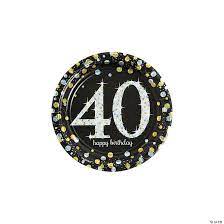 Sparkling Celebration 40th Birthday Paper Dessert Plates Oriental Trading gambar png