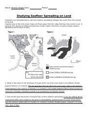 sea floor spreading activity docx