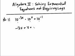 logarithms exponential equations not