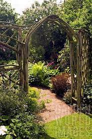 Jly957 Rustic Wooden Arch And Trellis