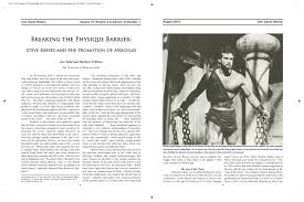 pdf breaking the physique barrier steve reeves and the promotion of hercules