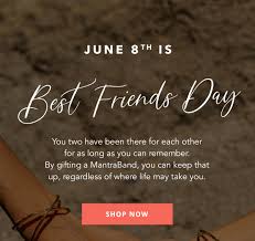 I wish that we remain best friends for the rest of our life. Mantraband June 8th National Best Friends Day Milled