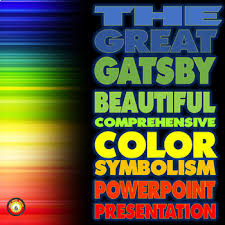 The Great Gatsby Color Symbolism Worksheets Teaching