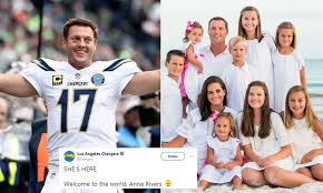 Tiffany rivers married life with philip rivers. Los Angeles Chargers Quarterback Philip Rivers And Wife Tiffany Welcome Their Ninth Child Daily Mail Online