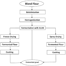 Flow Chart For Preparation Of Fermented Gruel Using Alab