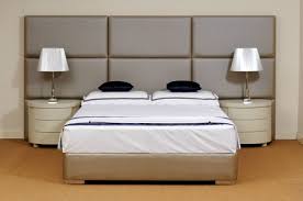 Modern Bed With Wall Panel Headboard