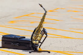 Saxophone On Its Stand