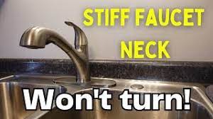 pulldown kitchen faucet stiff neck