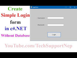 create simple login form in c net
