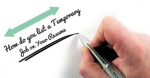 How Do You List A Temporary Job Position On Your Resume Wisestep