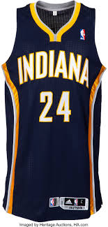 George had 26 points, 8 rebounds, 4 assists and 4 steals in the game. 2013 Paul George Game Worn Indiana Pacers Jersey Used 12 7 Vs Lot 80453 Heritage Auctions