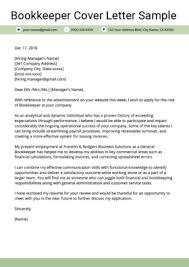 Accounting Cover Letter Sample Resume Genius