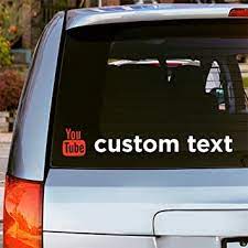 Below you will find one of my favorite youtube tutorials on wall once again i suggest youtube for finding instructions on applying your decal on a car, laptop, or something similar. Amazon Com Oliver S Labels Custom Vinyl Youtube Window Car Decal Sticker Choose Font Color And Text Automotive