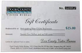 door county gift certificates door