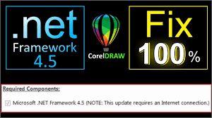 net framework problem coreldraw error
