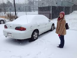 Image result for photo of snowy car