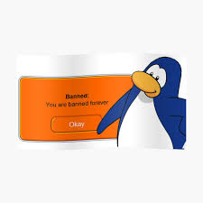 For swearing or inappropriate talk. Banned Club Penguin Sticker By Jacksonlebo Redbubble