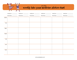 Printable Chart For Keeping Track Of Kids Medicines And