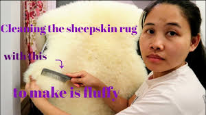 brush how to clean a sheepskin fur