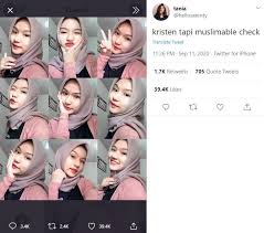 Jilbab cantik buka baju di live bikin greget siapkan mental anda sebelum mnonton #cewek cantik #indonesia #cewek live. Foto Gadis Kristen Pakai Hijab Tuai Pro Dan Kontra Netizen Astagfirullah Hitekno Com