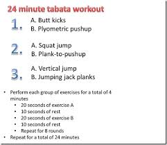 create your own tabata workout my