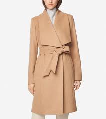 Melange Twill Wrap Coat