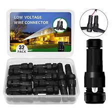 Hypergiant Fastlock Twist Low Voltage Wire Connector 32 Pack Landscape Lighting Connector For 12 14 16 Gauge Cable Outdoor