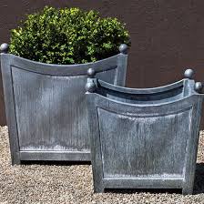 square zinc planters t2 site amenities