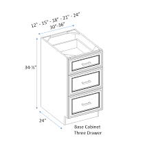 tacoma white 3 drawer base cabinet