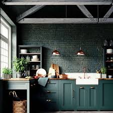 For a basic kitchen for a stately look, dove white combines the simplicity of a clean backdrop with exquisite detail to create a fashionable and opulent space. Green Kitchen Cabinet Ideas