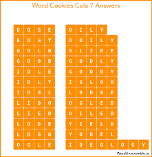 word cookies cola 7 answers